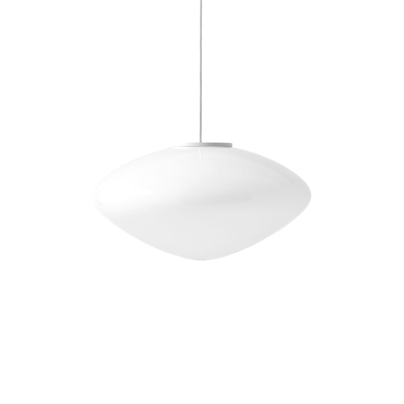 Luminaire - Suspensions - Suspension Mist AP16 verre blanc / Ø 37 x H 20 cm - &tradition - Ø 37 / Blanc - Verre soufflé bouche