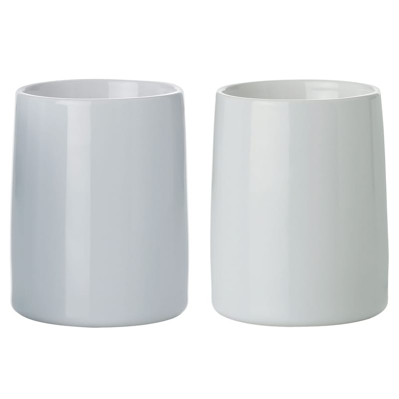 Table et cuisine - Tasses et mugs - Tasse isotherme Emma céramique bleu vert / Set de 2 - Stelton - Bleu clair / Vert clair - Porcelaine