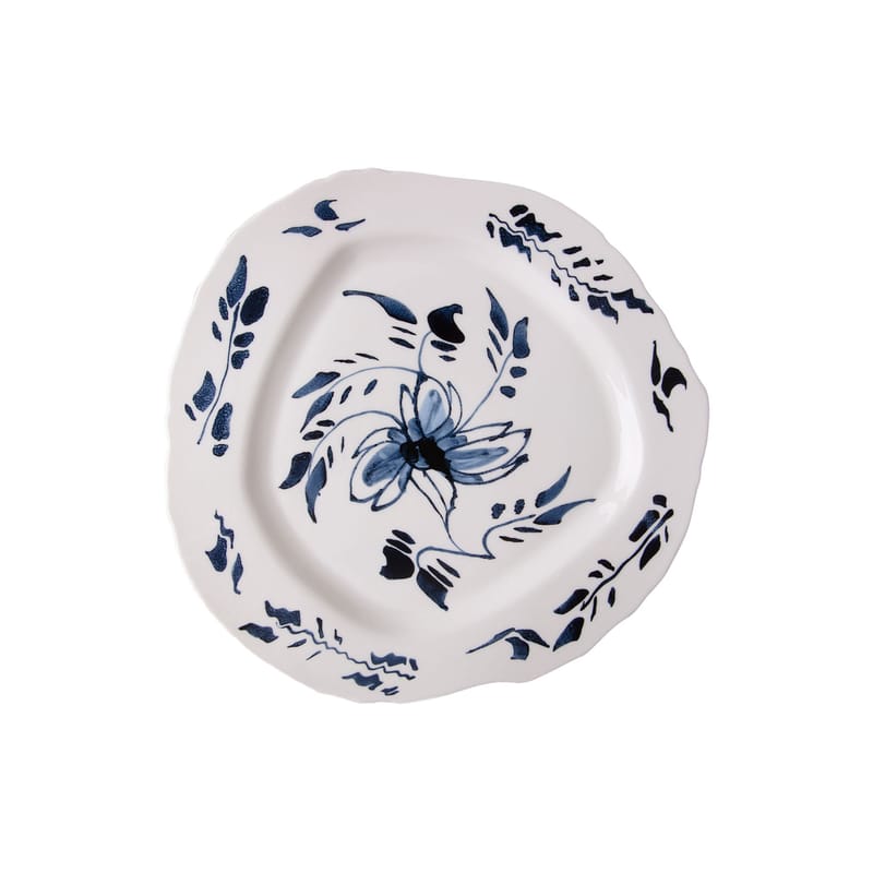 Table et cuisine - Assiettes - Assiette Classics on Acid - English Delft céramique bleu blanc / Ø 28 cm - Seletti - English Delft - Porcelaine fine