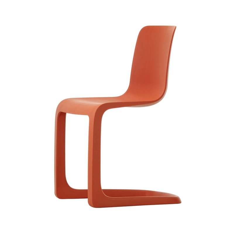 Mobilier - Chaises, fauteuils de salle à manger - Chaise EVO-C - Vitra - Rouge coquelicot - Polypropylène