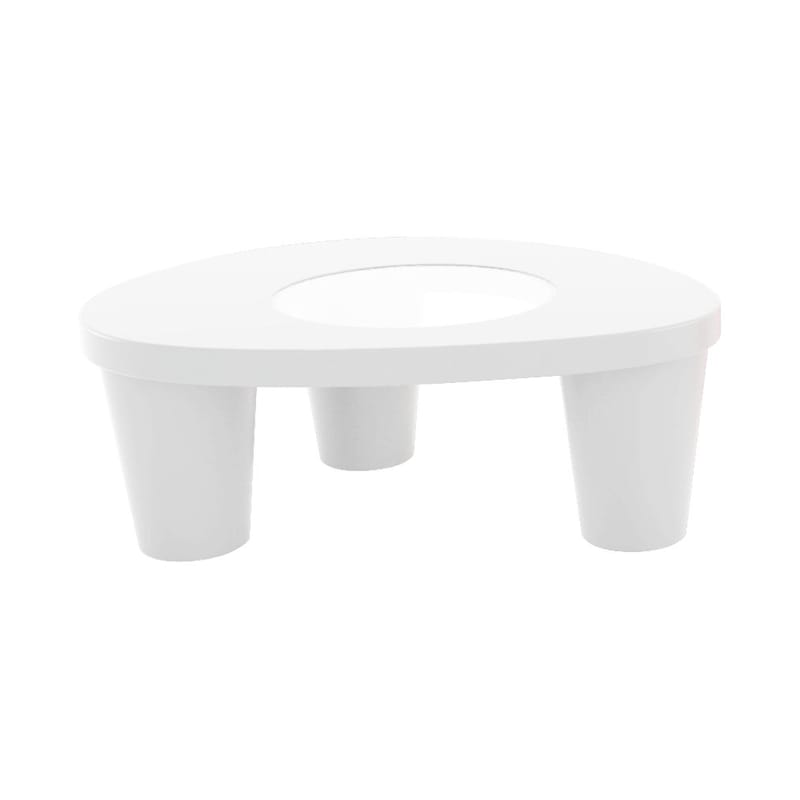 Sliding glass outlet coffee table