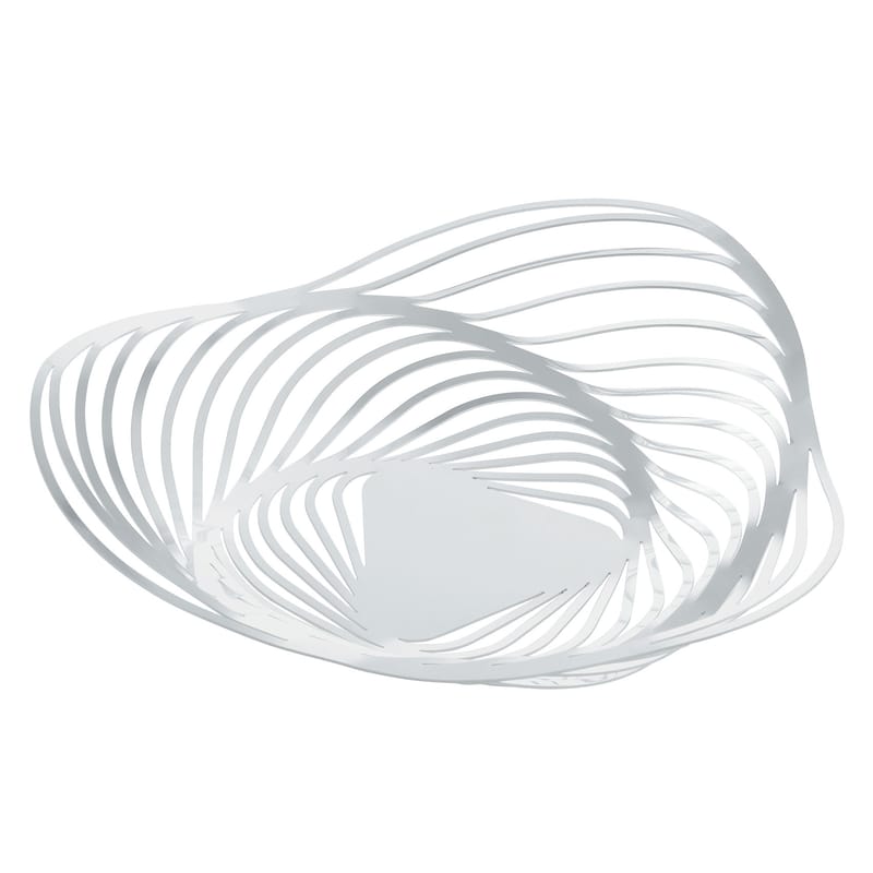 Table et cuisine - Corbeilles, centres de table - Corbeille Trinity métal blanc / Ø 33 x H 8 cm - Adam Cornish, 2013 - Alessi - Blanc - Acier peint