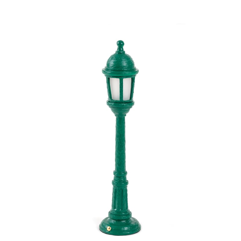 Leuchten - Außenleuchten - Kabellose, wiederaufladbare Außenlampe Street Lamp Outdoor plastikmaterial grün / H 42 cm - USB Aufladung - Seletti - Grün - Harz