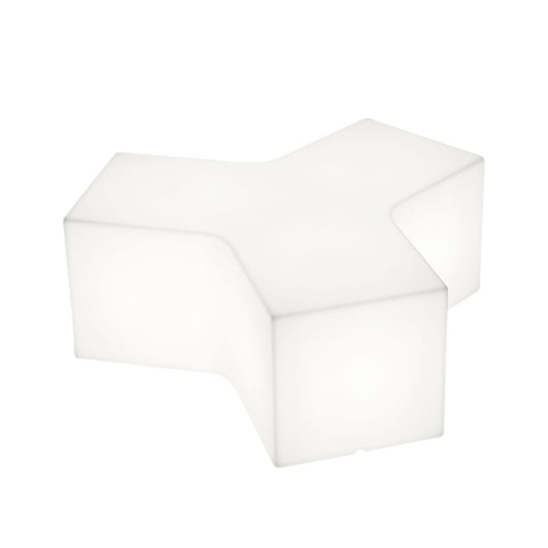 Furniture - Coffee Tables - Ypsilon Outdoor luminous coffee table plastic material white Outdoor - Slide - White - Outdoor - recyclable polyethylene