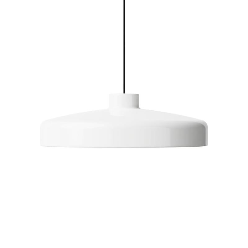 Luminaire - Suspensions - Suspension Lacquer LED Large métal gris / Ø 50 x H 15,3 cm - NINE - Gris - Acier