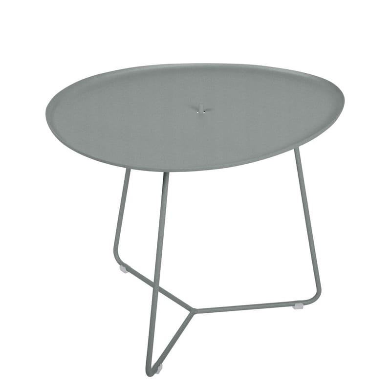 Mobilier - Tables basses - Table basse Cocotte métal gris / L 55 x H 43,5 cm - Plateau amovible - Fermob - Gris lapilli - Acier peint