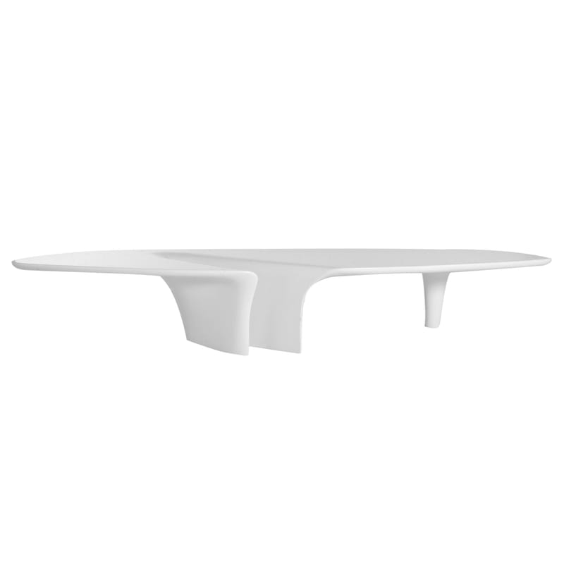 Mobilier - Tables basses - Table basse Waterfall plastique blanc / 216 x 60 cm - Driade - Blanc - Polyuréthane