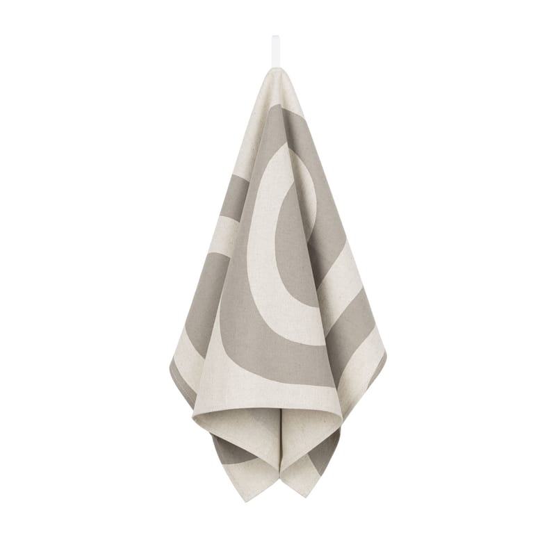 Tableware - Cleaning and storage - Melooni Tea towel textile grey beige / 43 x 70 cm - Marimekko - Melooni / Light grey, linen beige - Cotton, Linen