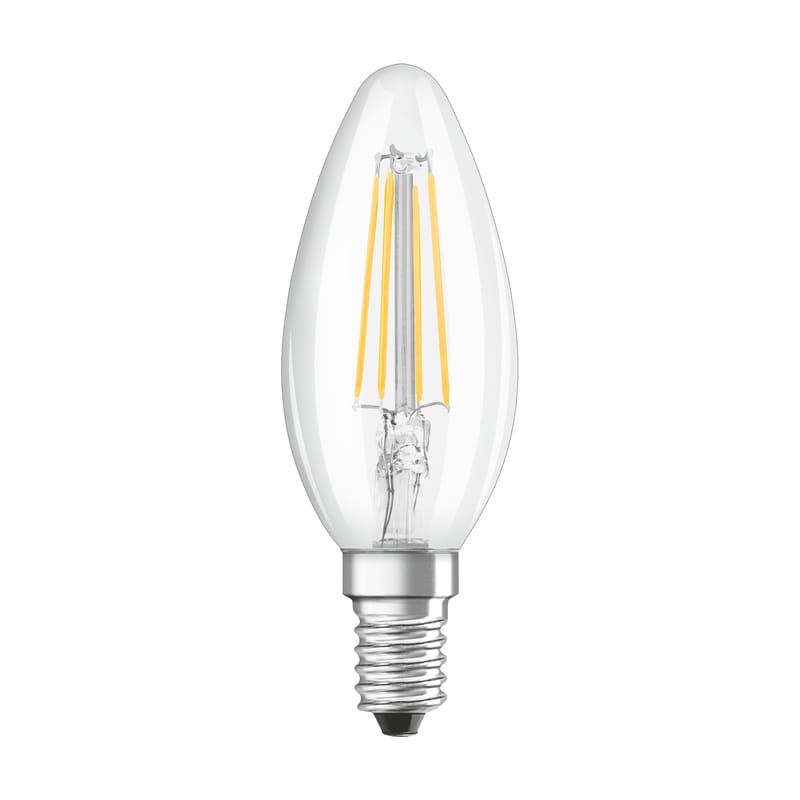 Luminaire - Ampoules et accessoires - Ampoule LED E14  verre transparent / Flamme claire - 4W=40W (2700K, blanc chaud) - Osram - 4W=40W - Verre