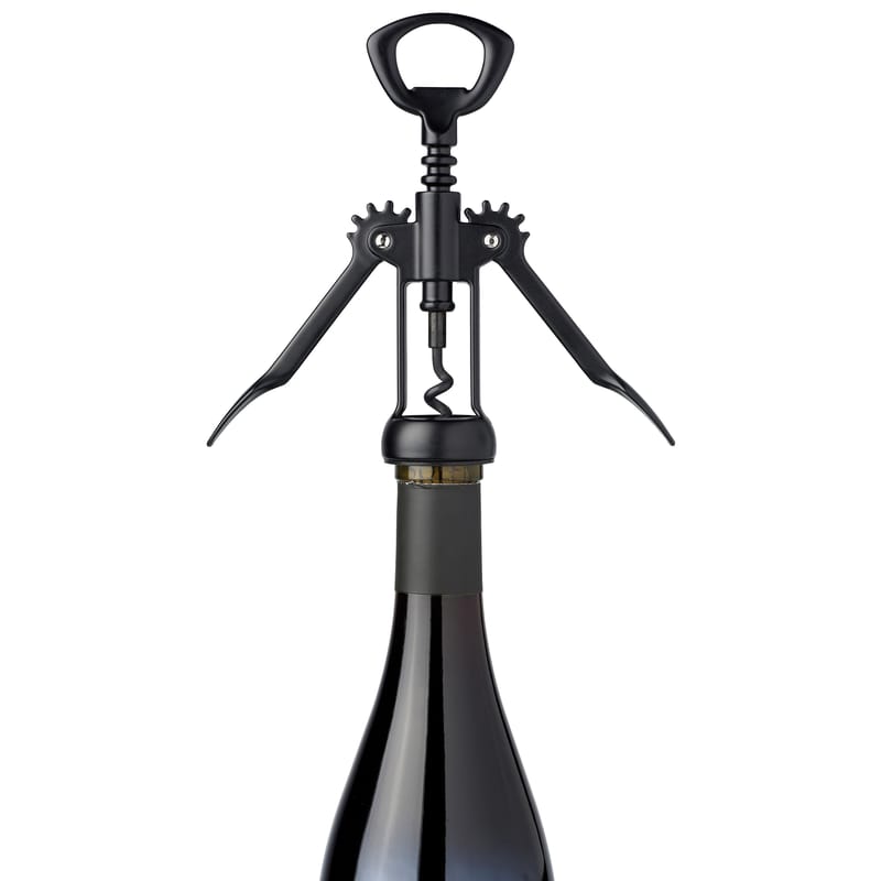 Table et cuisine - Autour du vin - Tire-bouchon Black-Black métal noir à levier - L\'Atelier du Vin - Noir - Acier téflonisé