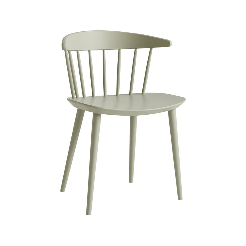 Mobilier - Chaises, fauteuils de salle à manger - Chaise J104 bois vert / Réédition années 60 - Hay - Vert sauge - Hêtre massif, Placage de hêtre