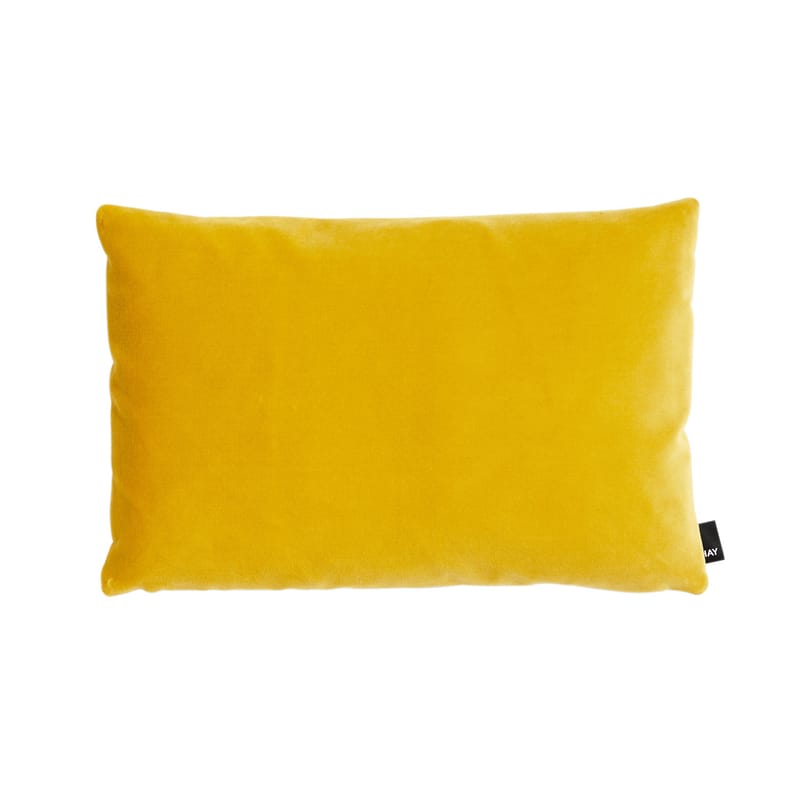 Décoration - Coussins - Coussin Eclectic tissu jaune / 45 x 30 cm - Hay - Jaune -  Plumes, Laine, Velours