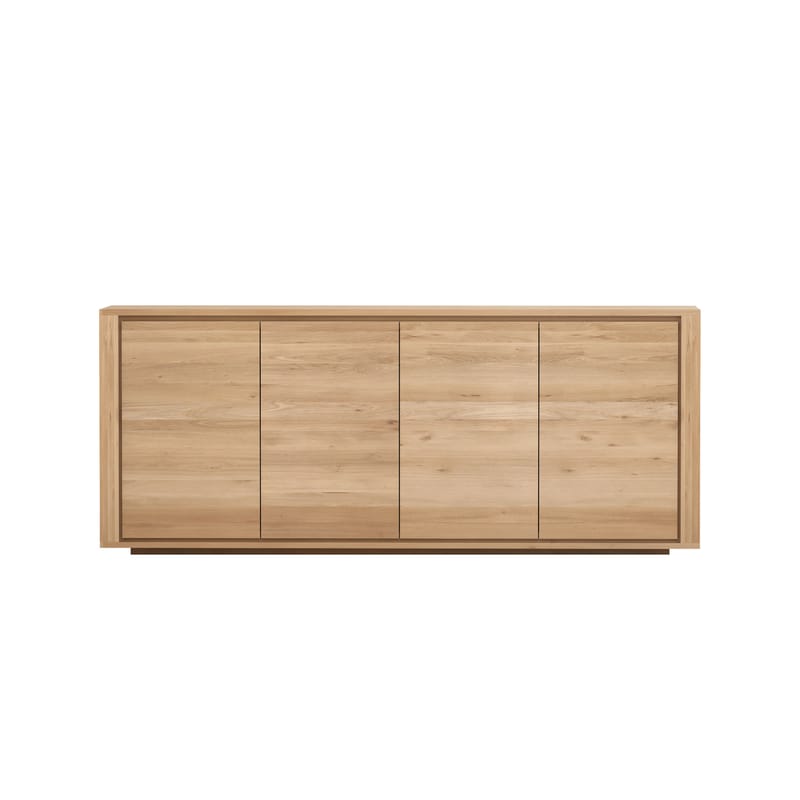 Furniture - Dressers & Storage Units - Shadow Dresser natural wood / Solid oak L 203 cm / 4 doors - Ethnicraft - Oak - Solid oak