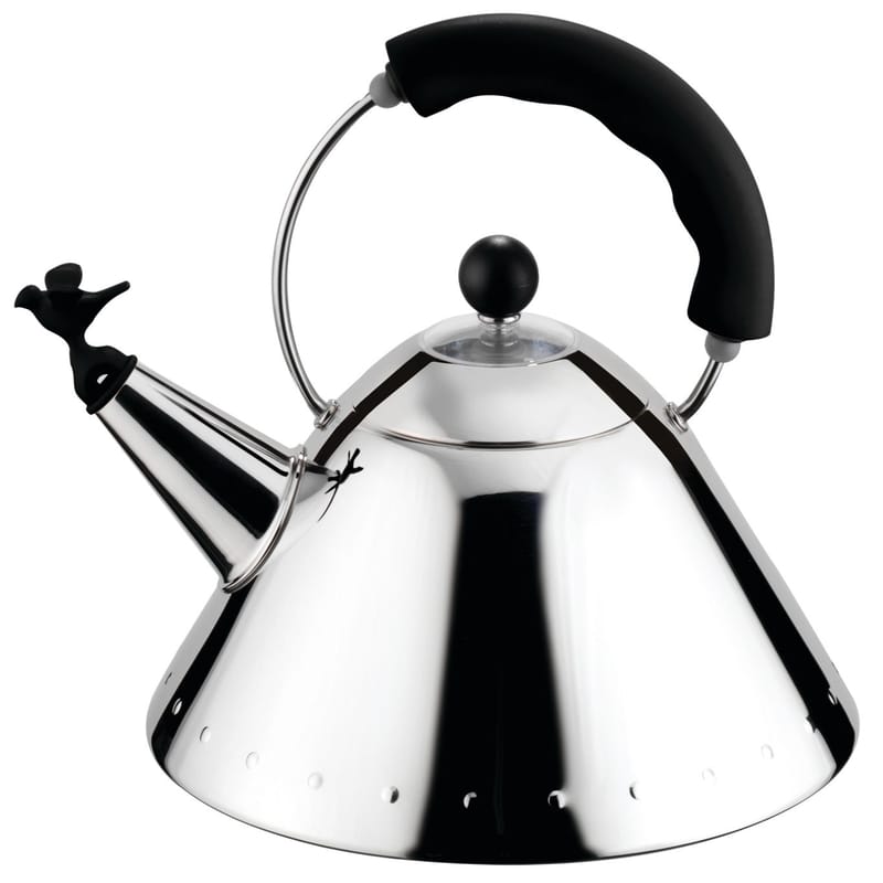 Tableware - Tea & Coffee Accessories - Oisillon Kettle by Alessi - Black - Stainless steel, Thermoplastic resin