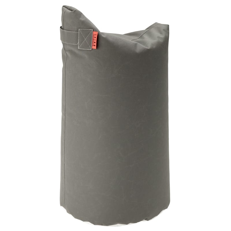Mobilier - Poufs - Pouf d\'extérieur Satellite Large tissu gris / H 78 cm - Trimm Copenhagen - Gris -  Microbilles EPS, Toile Sunbrella