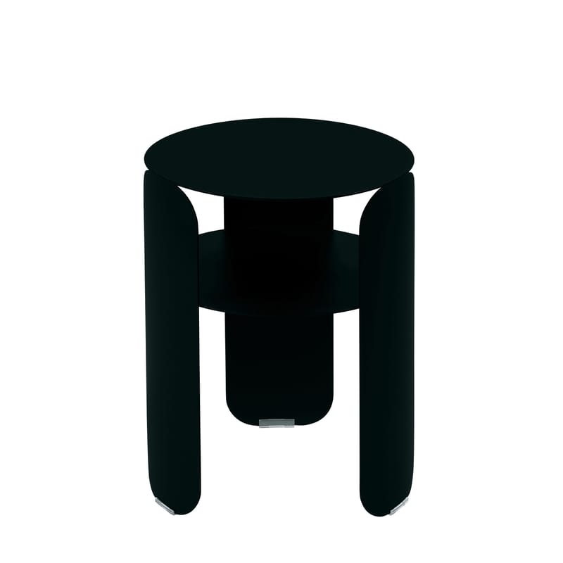 Mobilier - Tables basses - Table d\'appoint Bebop métal noir / Ø 35 x H 45 cm - Fermob - Réglisse - Aluminium peint