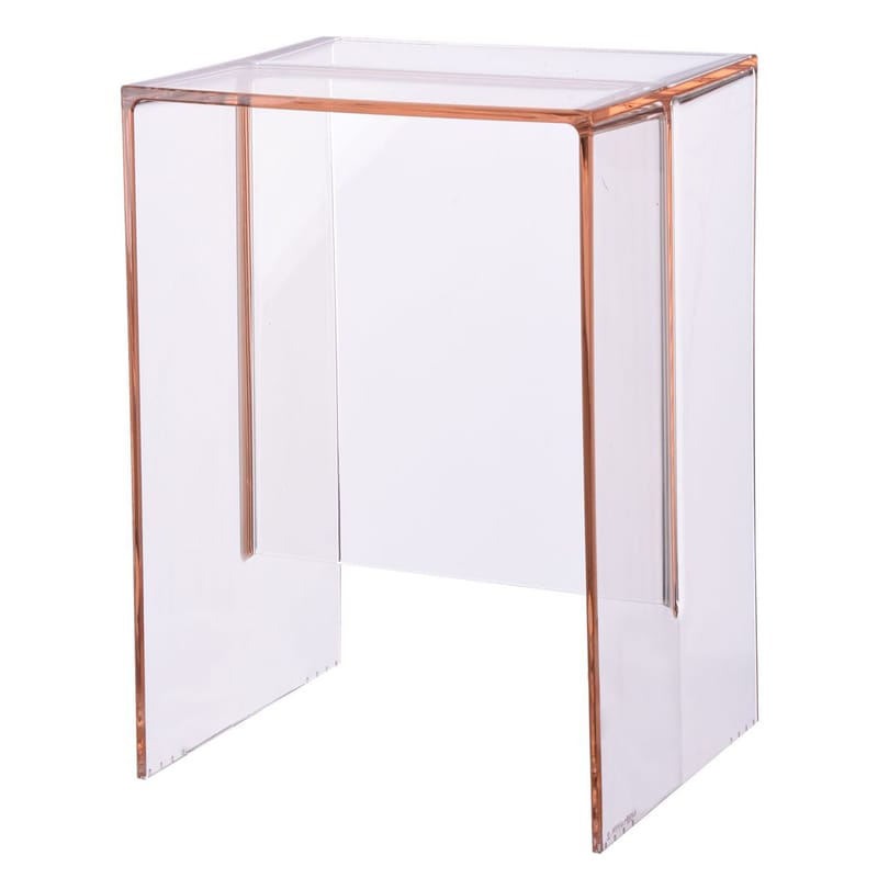 Mobilier - Tables basses - Table d\'appoint Max-Beam plastique rose / Tabouret - Kartell - Rose nude - PMMA