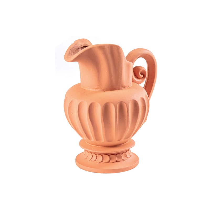 Table et cuisine - Carafes et décanteurs - Carafe Magna Graecia céramique orange / H 33 cm - Terre cuite - Seletti - Terracotta - Terre cuite