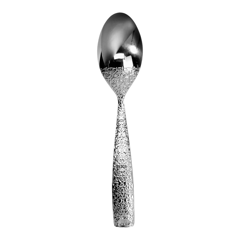 Tavola - Posate - Cucchiaio da dessert Dressed metallo L 17 cm - Alessi - Cucchiaio da dessert L 17 cm - Acciaio - Acciaio inossidabile