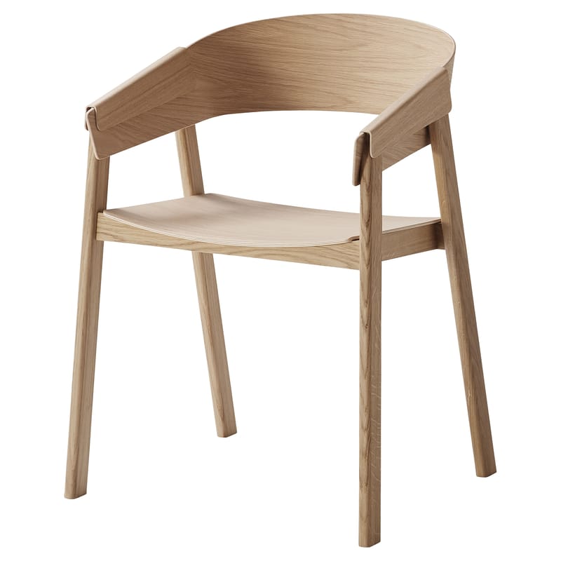 Mobilier - Chaises, fauteuils de salle à manger - Fauteuil Cover bois naturel - Muuto - Chêne - Chêne naturel