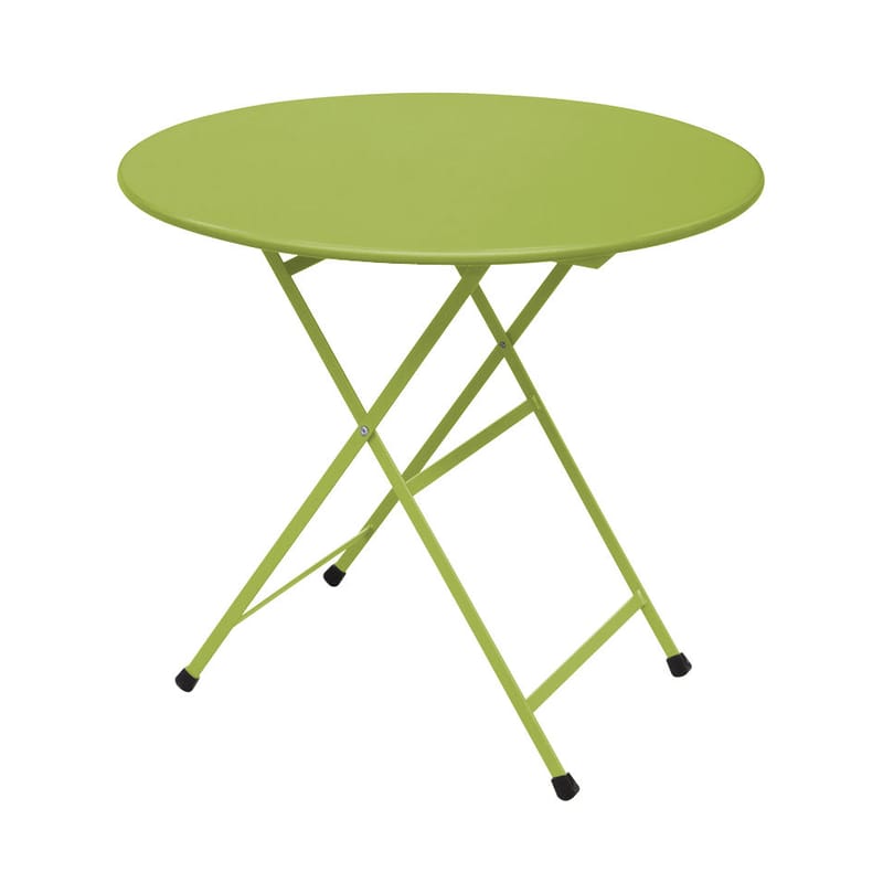 Jardin - Tables de jardin - Table pliante Arc en Ciel métal vert / Ø 80 cm - Emu - Vert - Acier verni