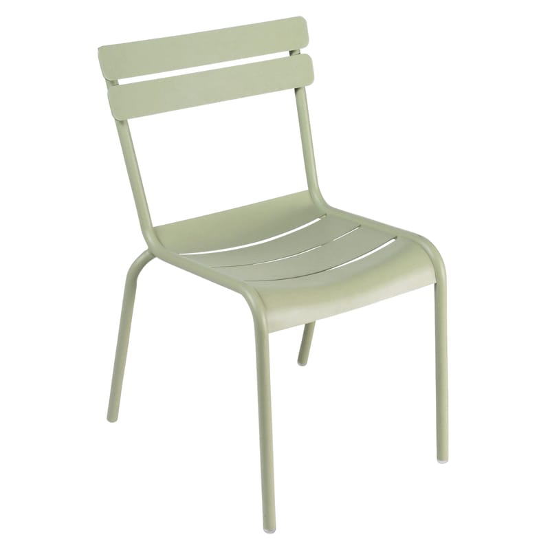 Life Style - Chaise empilable Luxembourg métal vert / Aluminium - Fermob - Tilleul - Aluminium laqué