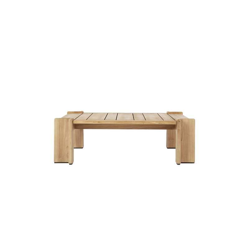 Mobilier - Tables basses - Table basse Atmosfera bois naturel / 113 x 100 cm - Teck - Gubi - Teck - Teck massif certifié