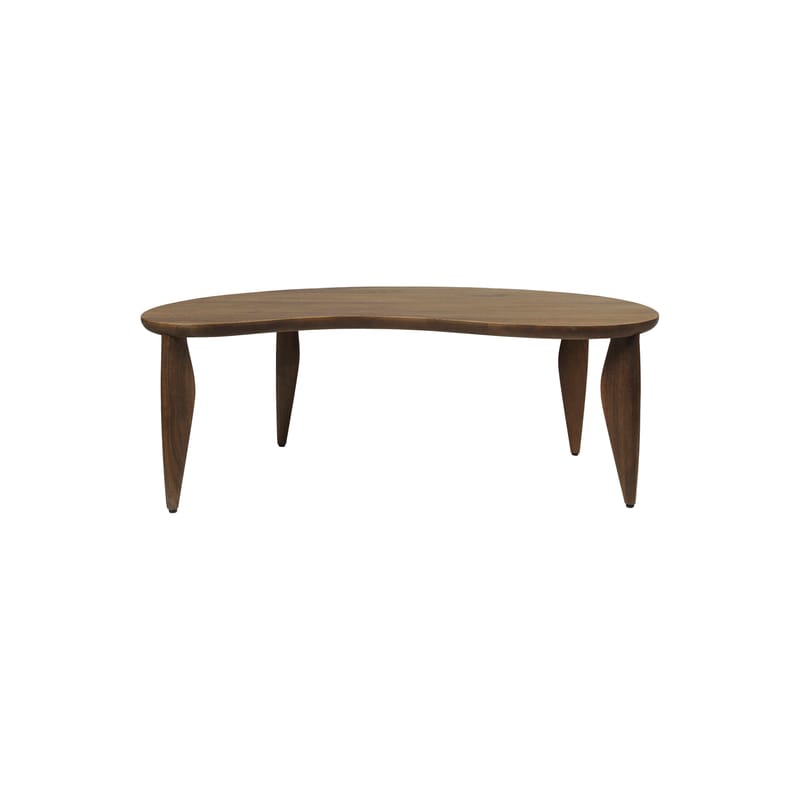 Mobilier - Tables basses - Table basse Feve bois marron / 117 x 60 x H 41,5 cm - Noyer - Ferm Living - Noyer - Noyer massif FSC