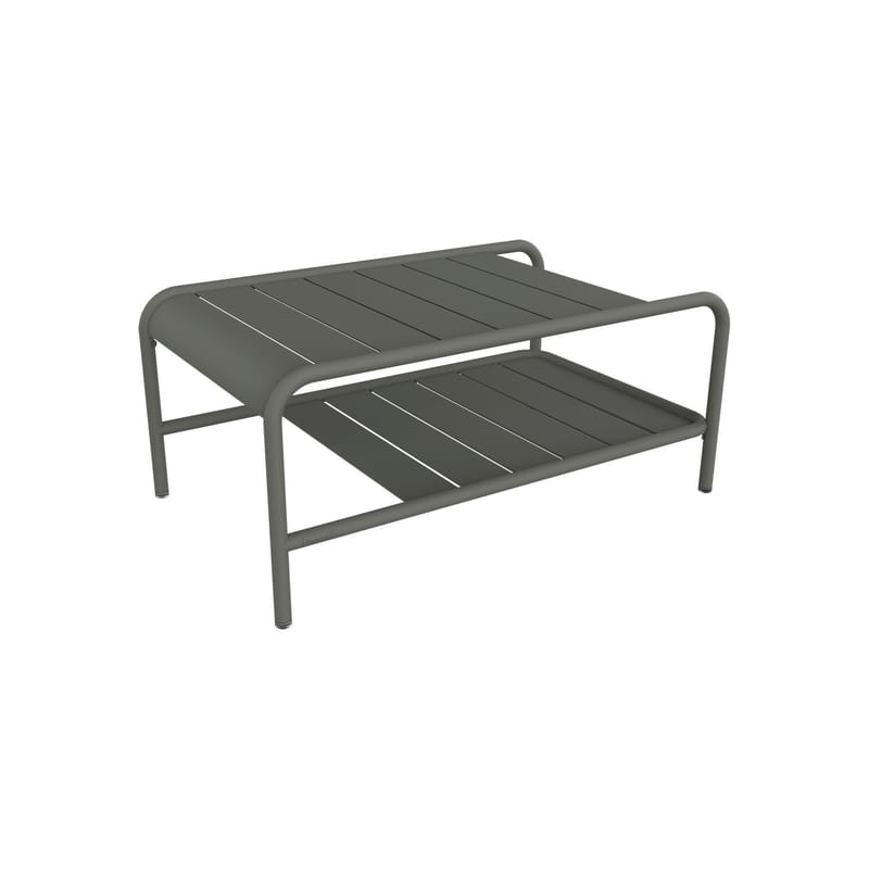 Mobilier - Tables basses - Table basse Luxembourg métal vert / 90 x 55 x H 38 cm - Fermob - Romarin - Aluminium