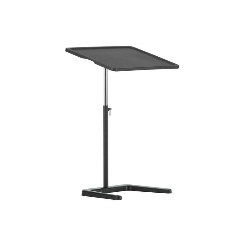 Mobilier - Tables basses - Table d\'appoint NesTable plastique noir / Table pour ordinateur portable - Plateau inclinable - Vitra - Noir - Acier, Aluminium, Polyuréthane