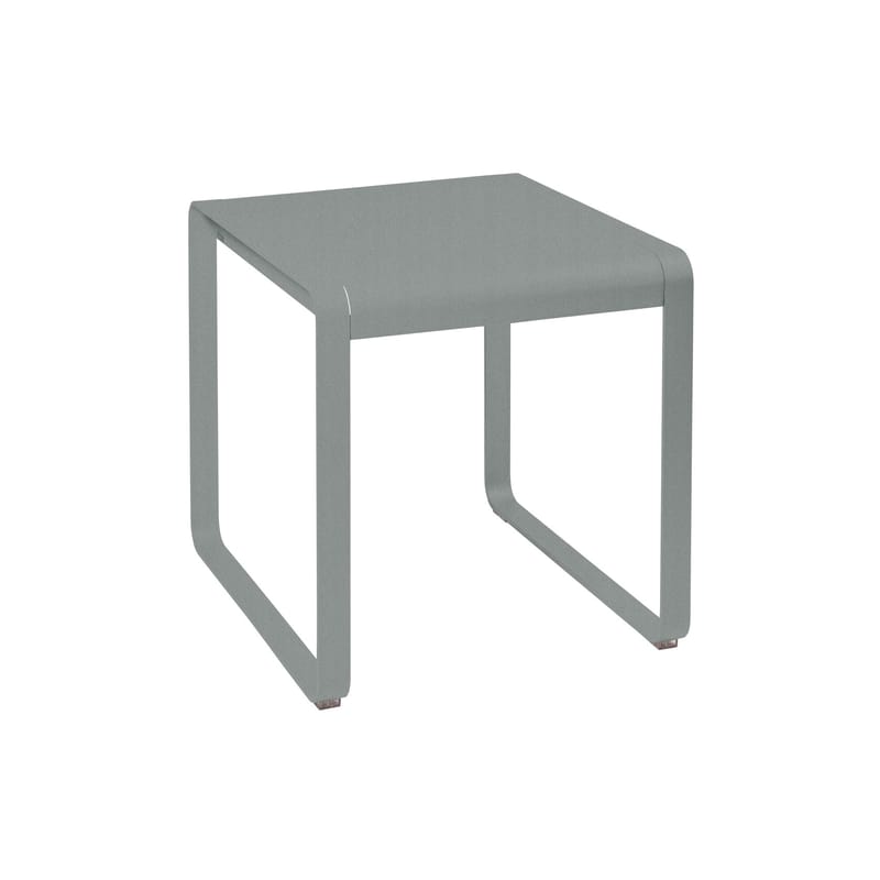Outdoor - Tavoli  - Tavolo rettangolare Bellevie metallo grigio / 74 x 80 cm - Metallo - Fermob - Grigio lapillo - Alluminio