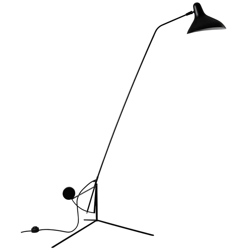 Luminaire - Lampadaires - Lampadaire Mantis BS1 métal noir / Schottlander - Réédition 1951 - Tripode - DCW éditions - Noir / Abat-jour noir - Acier, Aluminium