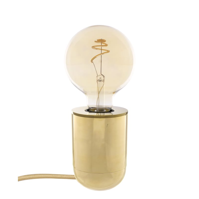 Luminaire - Lampes de table - Lampe de table Nara or métal / Applique - H 10 cm - Pop Corn - Laiton poli - Laiton massif poli