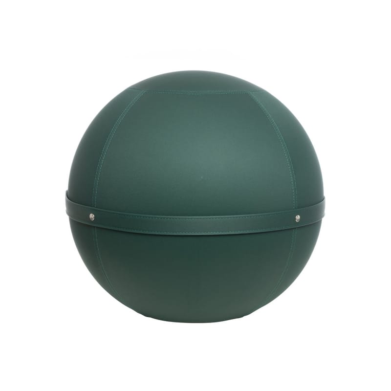 Mobilier - Poufs - Pouf Ballon Outdoor Regular tissu vert / Siège ergonomique - Pour l\'extérieur - Ø 55 cm - BLOON PARIS - Vert cèdre - PVC, Tissu polyester outdoor