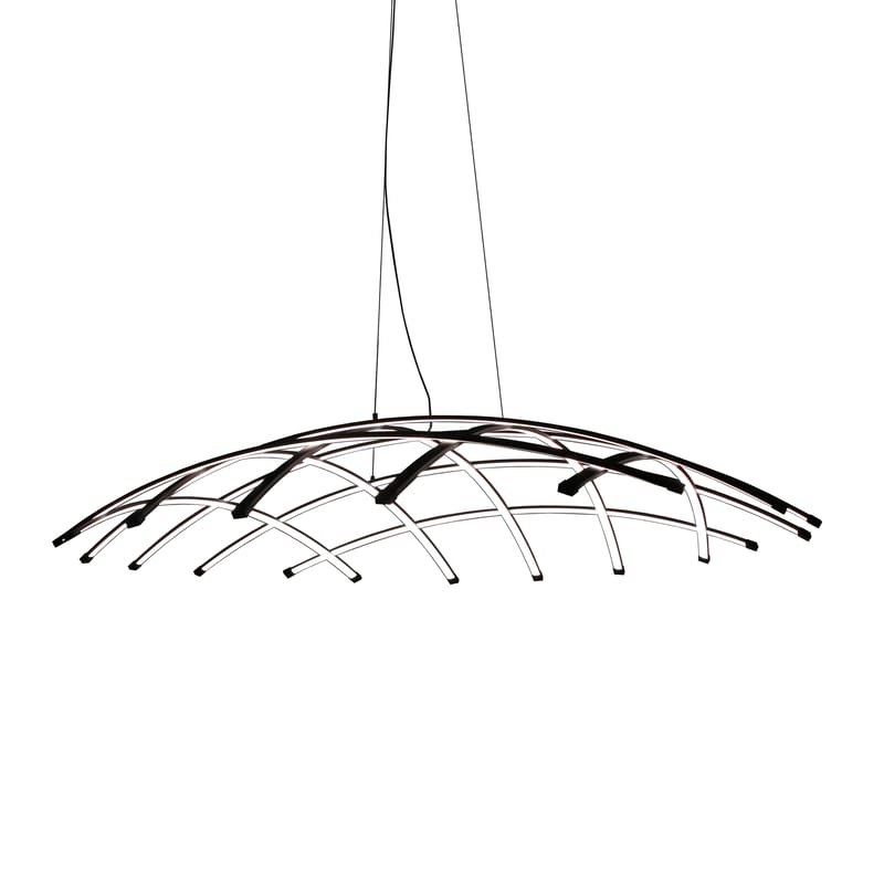 Luminaire - Suspensions - Suspension Céleste LED métal noir / Ø 120 cm - Dix Heures Dix - Ø 120 cm / Noir - Aluminium anodisé