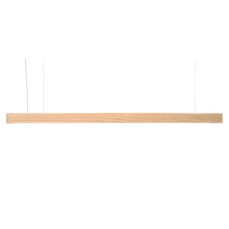 Luminaire - Suspensions - Suspension Led40 bois naturel / L 160 cm - Chêne - Tunto - L 160 cm / Chêne - Chêne massif huilé, Polypropylène