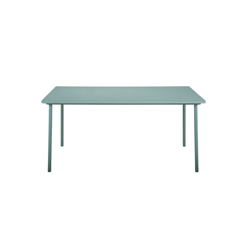 Jardin - Tables de jardin - Table rectangulaire Patio métal vert / 140 x 80 cm - Tôle pleine - Tolix - Vert Lichen - Acier inoxydable