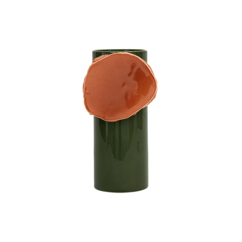 Décoration - Vases - Vase Découpage - Disque céramique vert / Bouroullec, 2020 - Vitra - Disque - Argile, Porcelaine émaillée