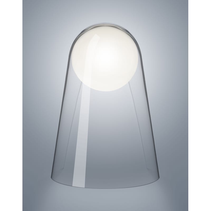 Luminaire - Appliques - Applique Satellight LED verre transparent / Verre soufflé bouche - Foscarini - Transparent / Sphère blanche - Verre soufflé bouche