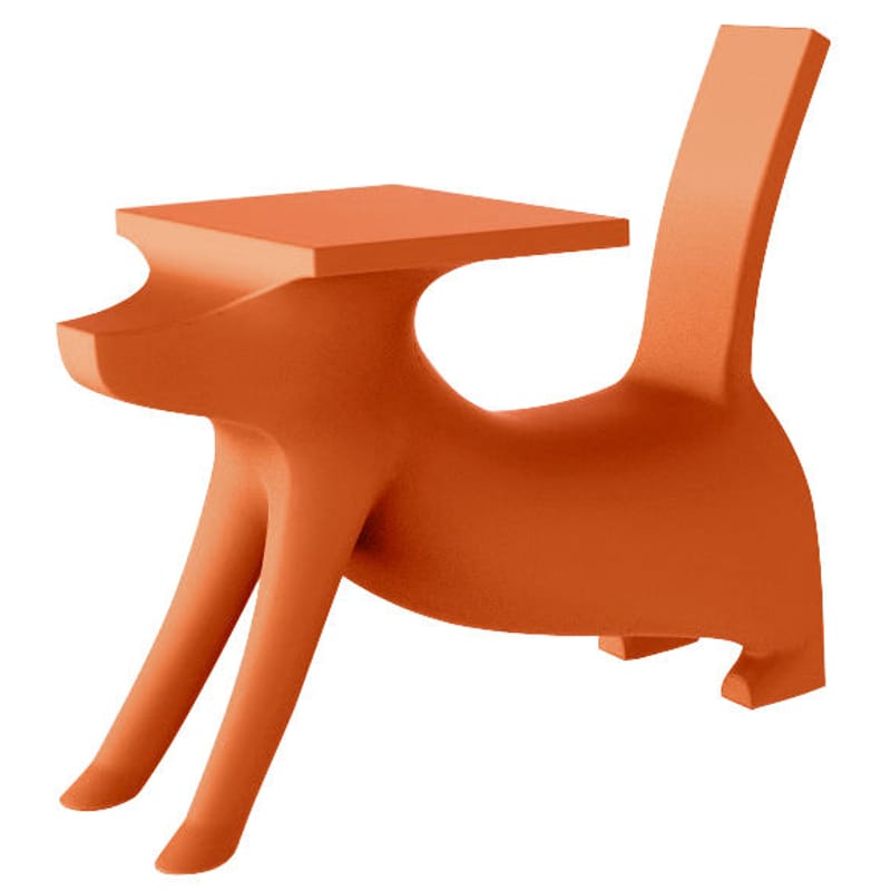 Mobilier - Mobilier Kids - Bureau enfant Le Chien Savant plastique orange / Assise intégrée - Magis - Orange - Polyéthylène