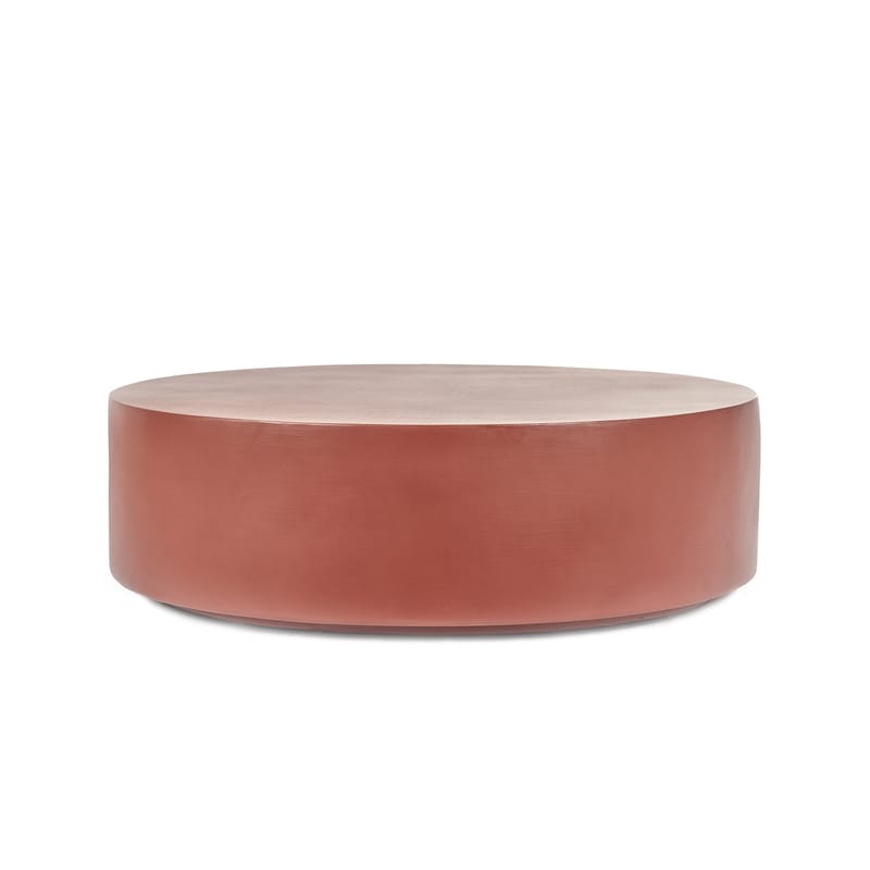 Möbel - Couchtische - Couchtisch Pawn keramik rot / Ø 68 x H 20 cm - Terrakotta - Serax - Rot - Lackierte Polyesterfaser