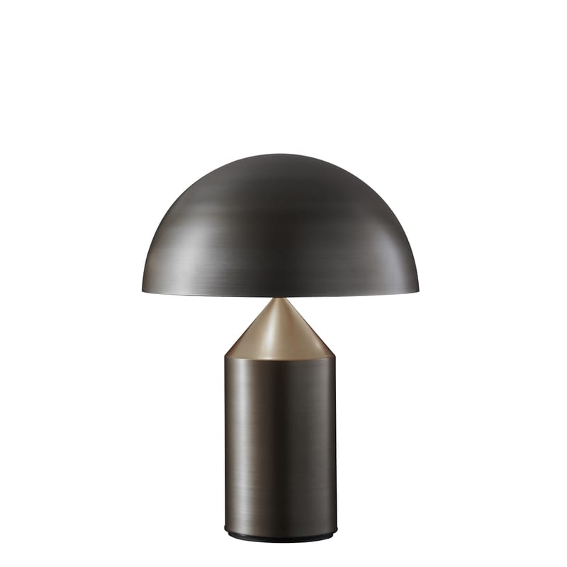 Luminaire - Lampes de table - Lampe de table Atollo Medium métal / H 50 cm / Vico Magistretti, 1977 - O luce - Bronze (métal) - Aluminium verni