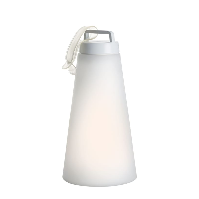 Luminaire - Luminaires d\'extérieur - Lampe extérieur sans fil rechargeable Sasha Large plastique blanc / LED - H 41 cm - Carpyen - Blanc - Aluminium peint, Polyéthylène