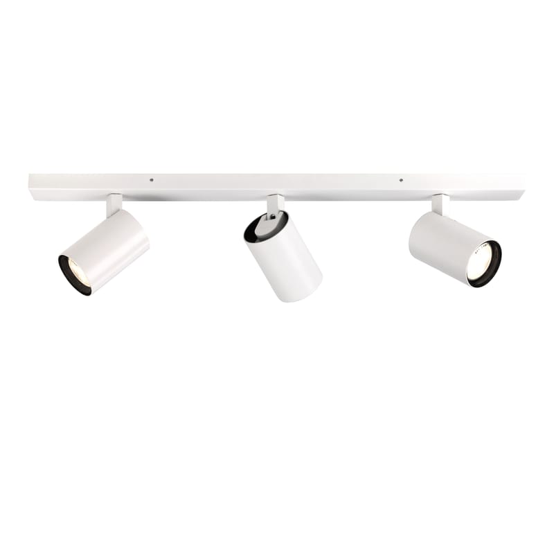 Luminaire - Appliques - Plafonnier spot orientable Aqua Triple Bar métal blanc / Applique - 3 spots / L 60 cm - Astro Lighting - Blanc mat - Aluminium