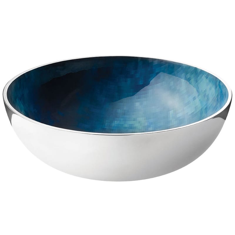Tableware - Bowls - Stockholm Horizon Salad bowl ceramic blue metal Ø 30 x H 10 cm - Stelton - Ø 30 cm - Metal / Blue - Aluminium, Cold enamel