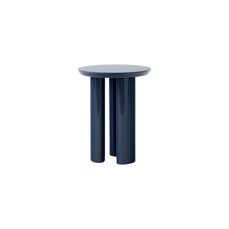 Mobilier - Tables basses - Table d\'appoint Tung JA3 bois bleu / Ø 38 x H 48 cm - MDF - &tradition - Bleu acier - MDF laqué