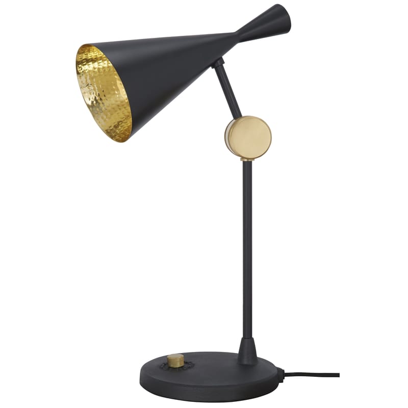 Lighting - Table Lamps - Beat Table lamp metal black - Tom Dixon - Black - Brass, Cast iron