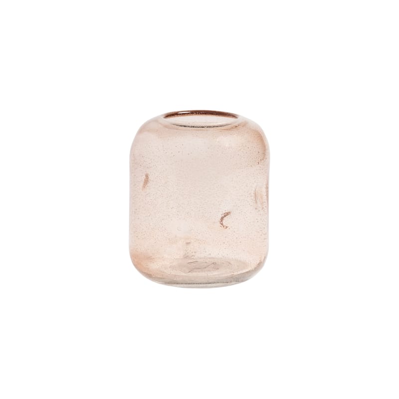 Décoration - Vases - Vase Bubble verre rose / recyclé - Ø 13 x H 17 cm - & klevering - H 17 cm / Rose - Verre recyclé
