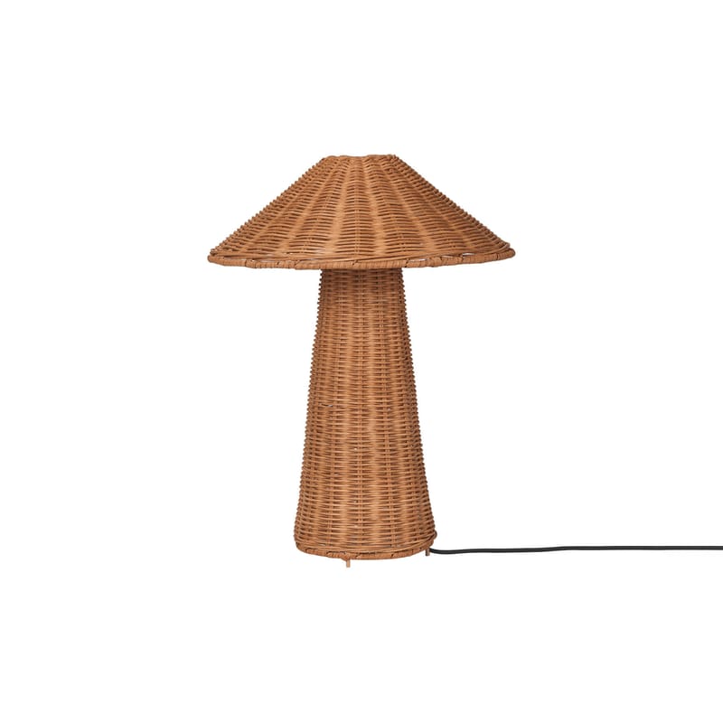 Luminaire - Lampes de table - Lampe de table Dou fibre végétale beige / Rotin tressé main - Ø 30,4 x H 40 cm - Ferm Living - Naturel - Fer, Rotin
