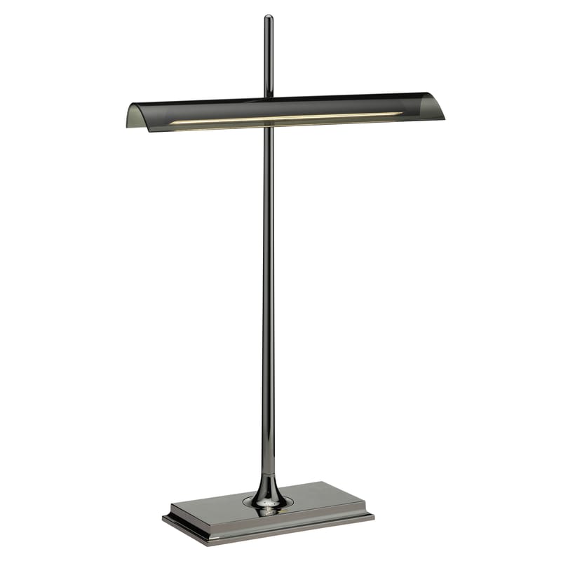 Luminaire - Lampes de table - Lampe de table Goldman LED plastique noir métal - Flos - Fumé / Noir métallisé - Aluminium peint, Méthacrylate